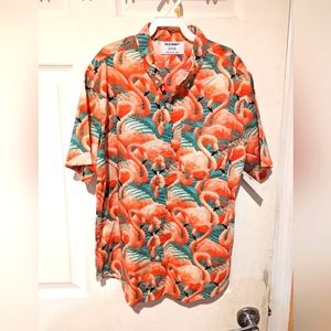 Old Navy Flamingo Button Up Shirt Size XL Boys NWT